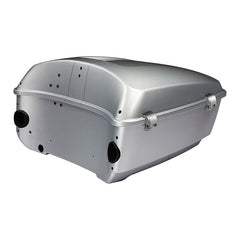 HR3 Brilliant Silver Pearl 2015SGS King Size Touring Trunk Luggage with Speaker Cut Outs For 14-24 Harley Touring
