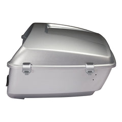 HR3 Brilliant Silver Pearl 2015SGS King Size Touring Trunk Luggage with Speaker Cut Outs For 14-24 Harley Touring