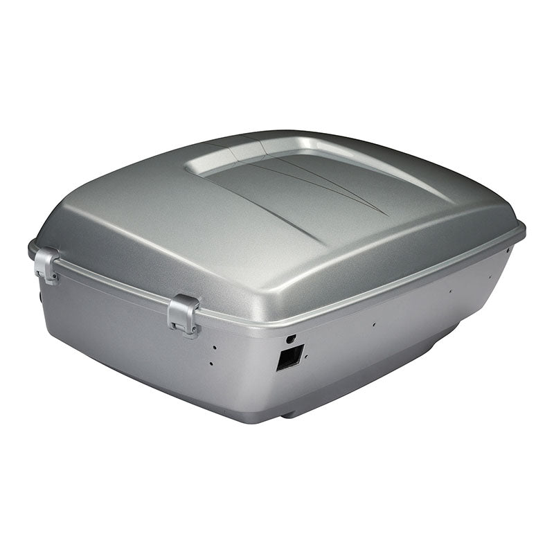 HR3 Brilliant Silver Pearl 2015SGS King Size Touring Trunk Luggage with Speaker Cut Outs For 14-24 Harley Touring