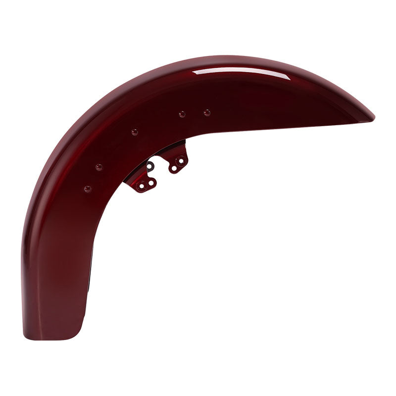 HR3 Mysterious Red Sunglo Motorcycle 18" Wide Tire Front Mudguard Fender For Harley Touring Models 2014-2023
