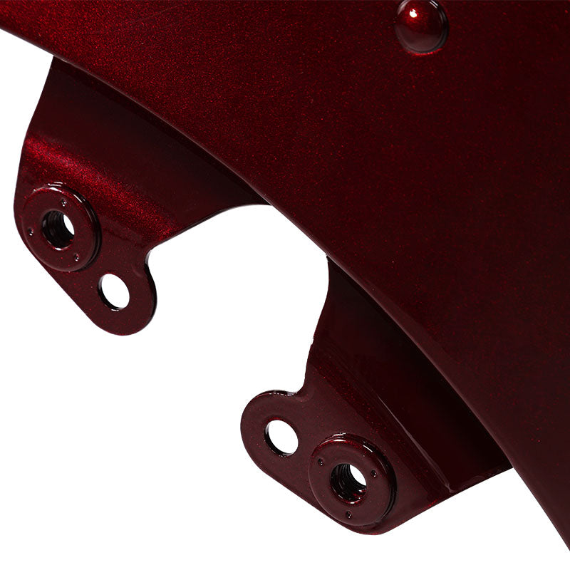 HR3 Mysterious Red Sunglo Motorcycle 18" Wide Tire Front Mudguard Fender For Harley Touring Models 2014-2023