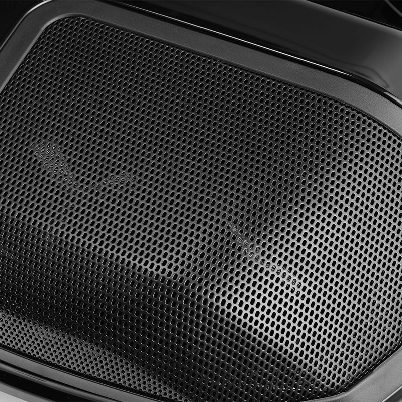 HR3 Vivid Black Pinstripe Regular Saddlebags with 6*9" Speaker Cutouts for 2024 HD Touring