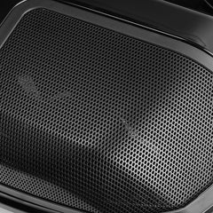 HR3 Vivid Black Pinstripe Regular Saddlebags with 6*9" Speaker Cutouts for 2024 HD Touring