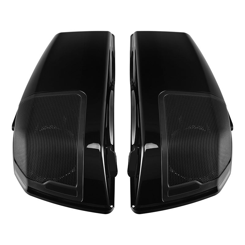 HR3 Vivid Black Pinstripe Regular Saddlebags with 6*9" Speaker Cutouts for 2024 HD Touring