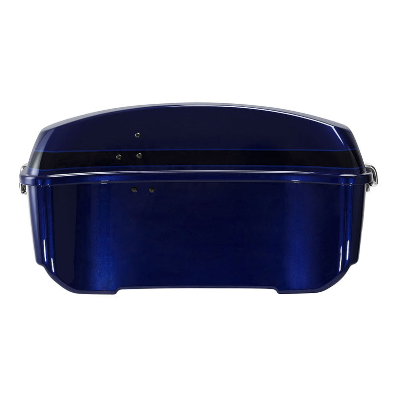 HR3 Zephyr Blue / Black Sunglo 13.7" King Size Touring Trunk Luggage For 14-24 Harley Touring