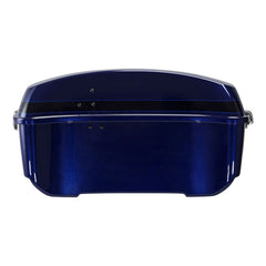 HR3 Zephyr Blue / Black Sunglo 13.7" King Size Touring Trunk Luggage For 14-24 Harley Touring