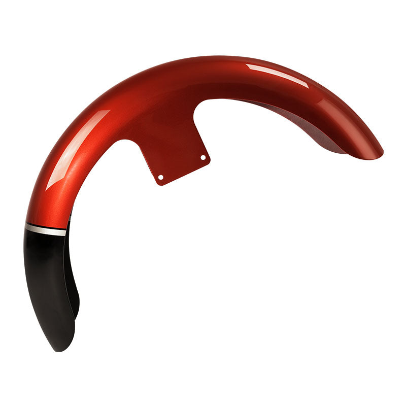 HR3 Sunset Orange / Sunset Black Fade 21" Wrap Front Fender Fit For Harley Touring Model 14-23/Custom Bagger