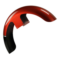 HR3 Sunset Orange / Sunset Black Fade 21" Wrap Front Fender Fit For Harley Touring Model 14-23/Custom Bagger