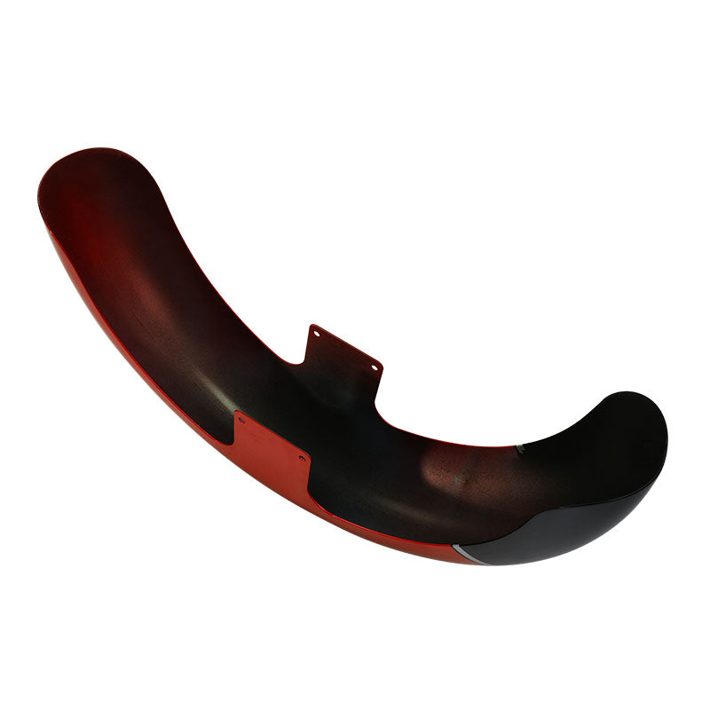 HR3 Sunset Orange / Sunset Black Fade 21" Wrap Front Fender Fit For Harley Touring Model 14-23/Custom Bagger