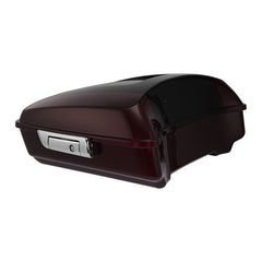 HR3 Midnight Crimson / Vivid Black 2022UL 10.7" Chopped Style Touring Trunk Luggage For 14-24 Harley Touring