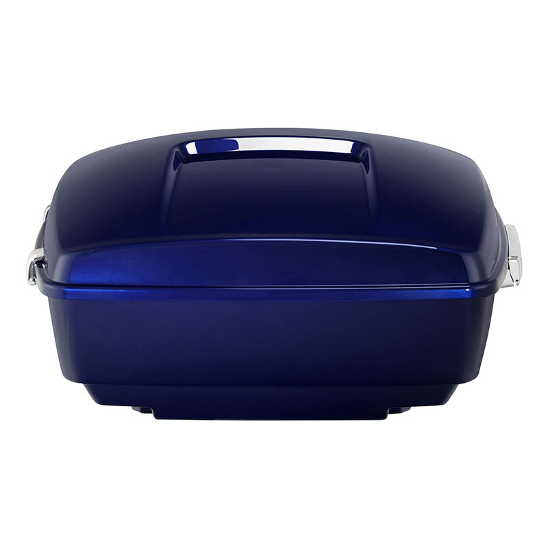 HR3 Zephyr Blue / Black Sunglo 13.7" King Size Touring Trunk Luggage For 14-24 Harley Touring