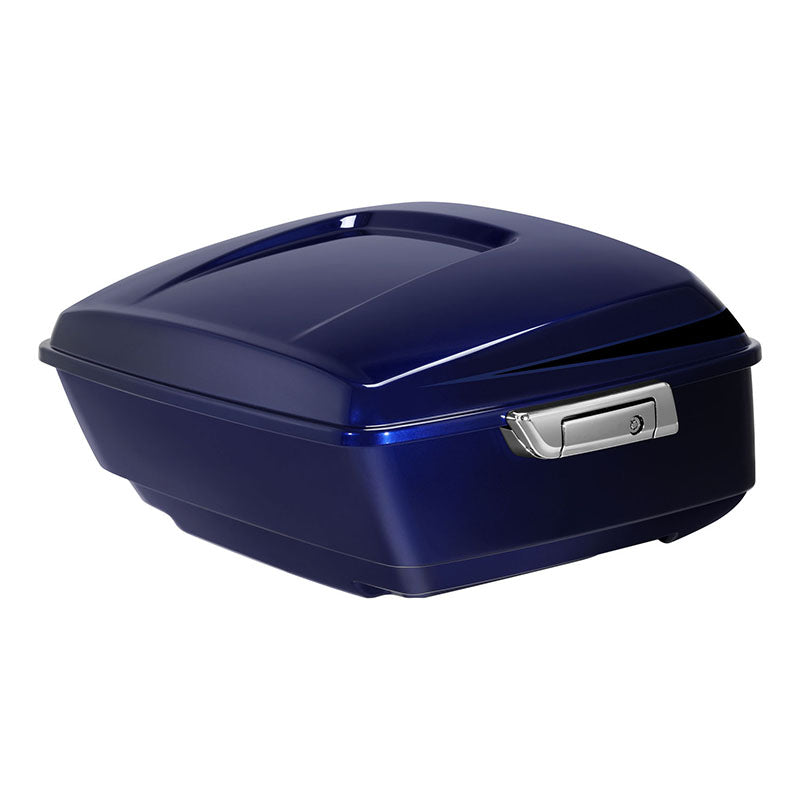 HR3 Zephyr Blue / Black Sunglo 13.7" King Size Touring Trunk Luggage For 14-24 Harley Touring