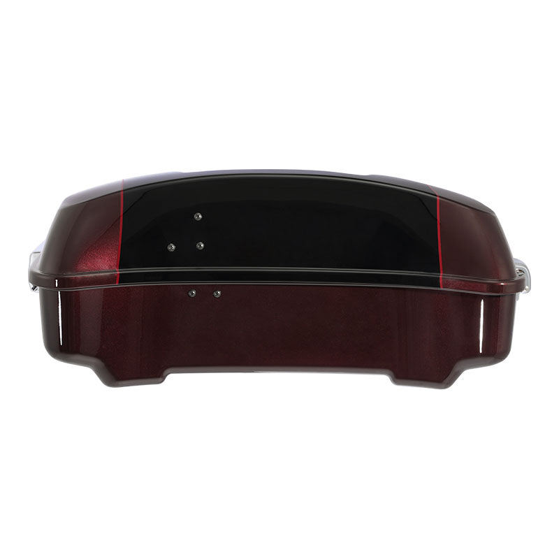 HR3 Midnight Crimson / Vivid Black 2022UL 10.7" Chopped Style Touring Trunk Luggage For 14-24 Harley Touring