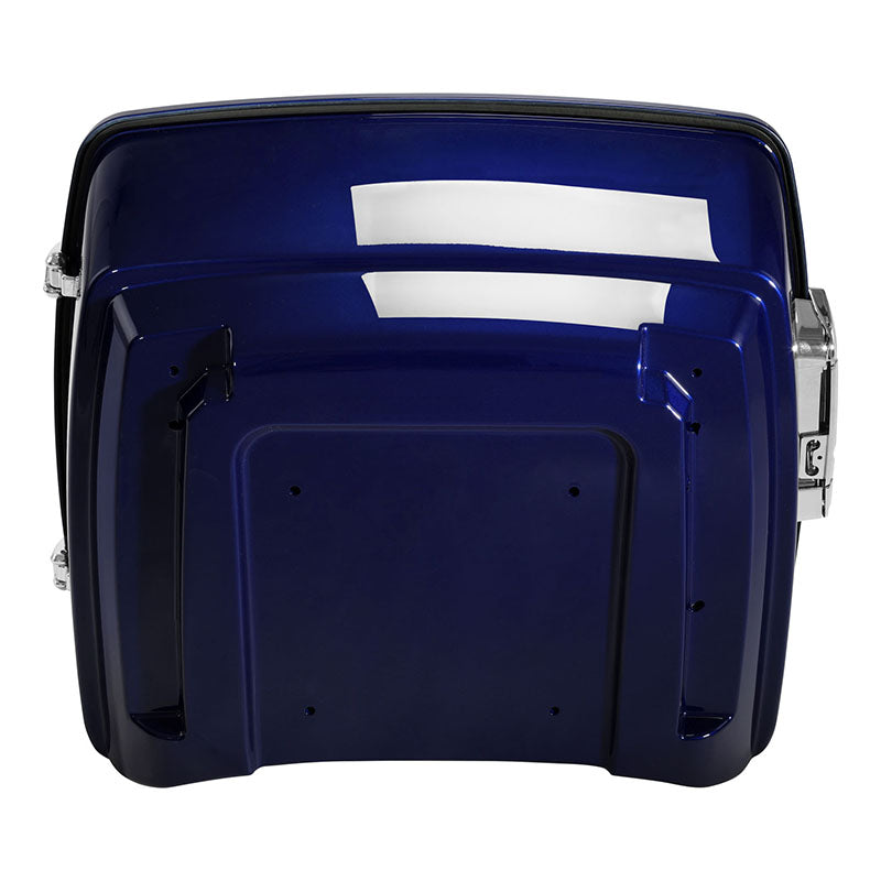HR3 Zephyr Blue / Black Sunglo 13.7" King Size Touring Trunk Luggage For 14-24 Harley Touring