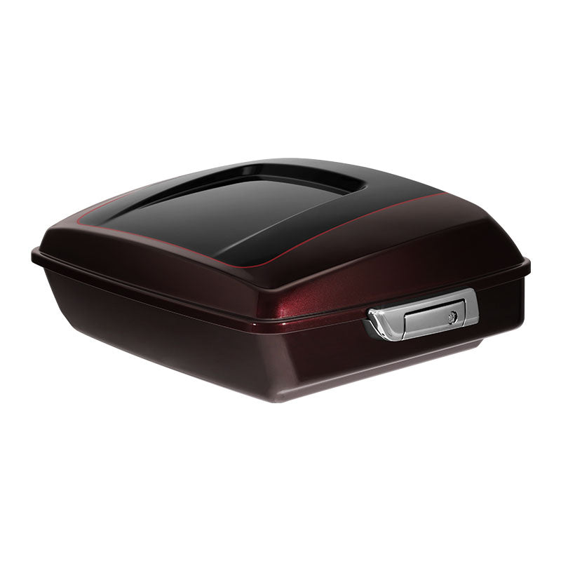 HR3 Midnight Crimson / Vivid Black 2022UL 10.7" Chopped Style Touring Trunk Luggage For 14-24 Harley Touring