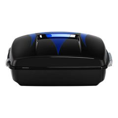 HR3 Candy Cobalt / Indigo Ink 10.7" Chopped Style Touring Trunk Luggage For 14-24 Harley Touring