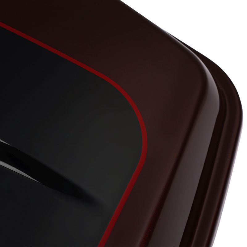 HR3 Midnight Crimson / Vivid Black 2022UL 10.7" Chopped Style Touring Trunk Luggage For 14-24 Harley Touring
