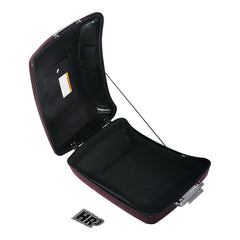 HR3 Midnight Crimson / Vivid Black 2022UL 10.7" Chopped Style Touring Trunk Luggage For 14-24 Harley Touring
