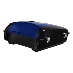 HR3 Candy Cobalt / Indigo Ink 10.7" Chopped Style Touring Trunk Luggage For 14-24 Harley Touring