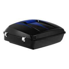 HR3 Candy Cobalt / Indigo Ink 10.7" Chopped Style Touring Trunk Luggage For 14-24 Harley Touring
