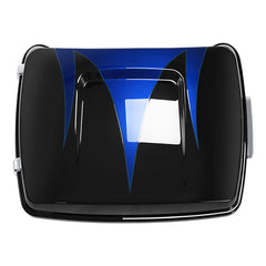 HR3 Candy Cobalt / Indigo Ink 10.7" Chopped Style Touring Trunk Luggage For 14-24 Harley Touring