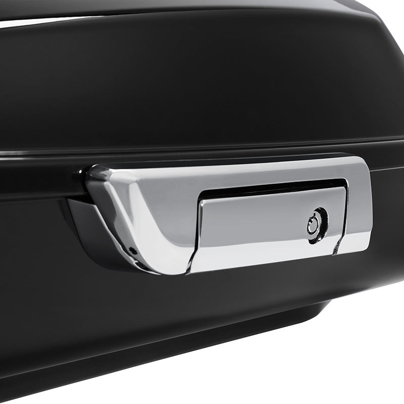 HR3 Candy Cobalt / Indigo Ink 10.7" Chopped Style Touring Trunk Luggage For 14-24 Harley Touring