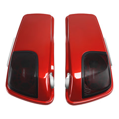 HR3 Wicked Red CVO Stretched Saddlebags with Speaker Lids For 14-23 Harley Touring