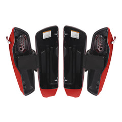 HR3 Wicked Red CVO Stretched Saddlebags with Speaker Lids For 14-23 Harley Touring
