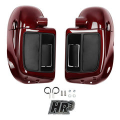 HR3 Mysterious Red Sunglo Vented Lower Fairing Kit With 6.5" Speaker Pods For Harley Touring models 2015-2024