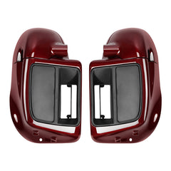 HR3 Mysterious Red Sunglo Vented Lower Fairing Kit With 6.5" Speaker Pods For Harley Touring models 2015-2024