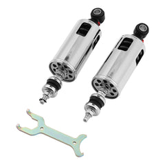 Custom Chrome Rear Suspension Heavy Duty Shocks For Harley Softail Fatboy Slim Deluxe 00-17 16