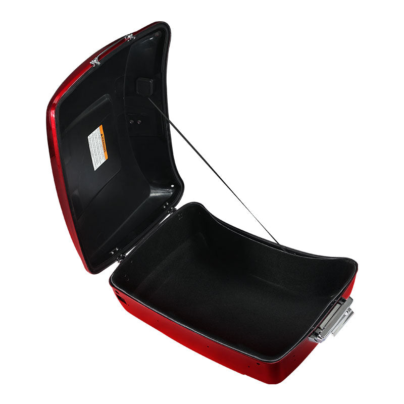 HR3 Velocity Red Sunglo 2017S King Size Touring Trunk Luggage with Speaker Cut Outs For 14-24 Harley Touring