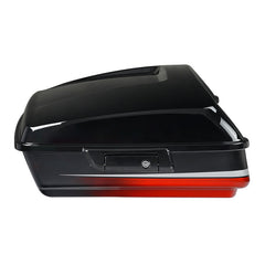 HR3 Sunset Orange / Sunset Black Fade 10.7" Chopped Style Touring Trunk Luggage For 14-24 Harley Touring