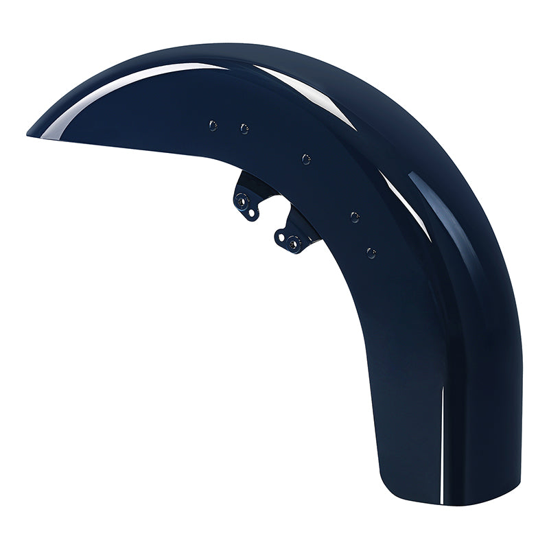 HR3 Billiard Blue Motorcycle 18" Wide Tire Front Mudguard Fender For Harley Touring Models 2014-2023