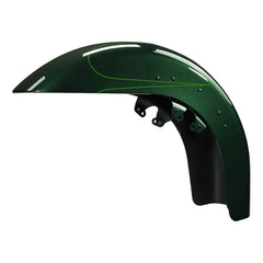 HR3 Deep Jade Pearl Motorcycle 18" Wide Tire Front Mudguard Fender For Harley Touring Models 2014-2023