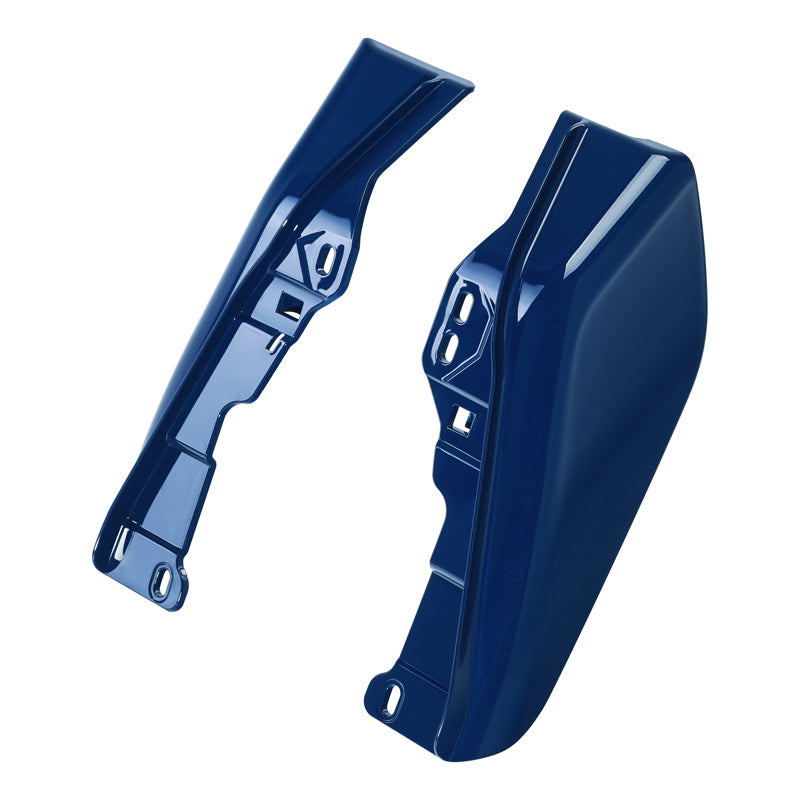 HR3 Bright Billiard Blue Mid Frame Air Heat Deflectors For Harley Touring and Trike Models 09-24