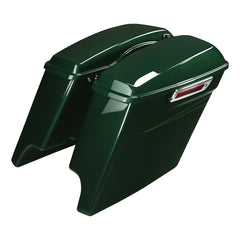 HR3 Deep Jade Pearl 5" Stretched Extended Saddlebags For Harley Touring 2014-2022