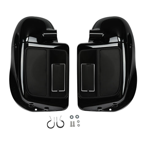 Custom Chrome Gloss Black Air Cooled Lower Vented Fairings Glove Box Fit For Harley Touring '14-'24