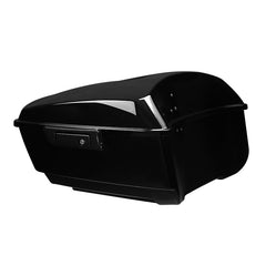 Custom Chrome Gloss Black 13.7" King Touring Trunk Fit For Harley Touring '14-'24