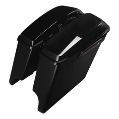 Custom Chrome Vivid Black 5" Extended Stretched Hard Saddlebags Fit For Harley Touring road glide '14-'23