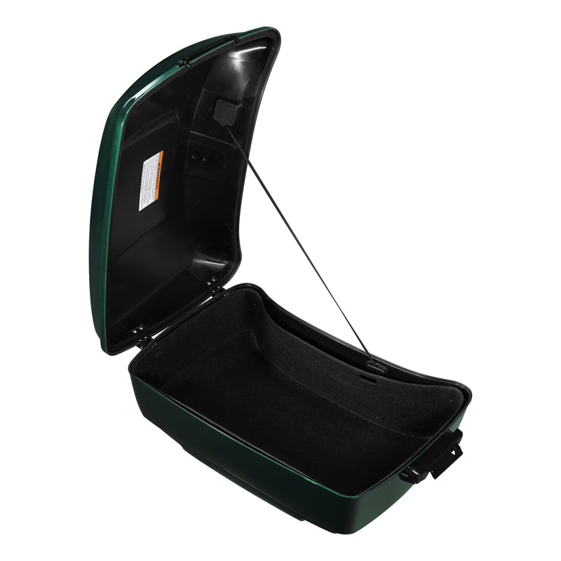 HR3 Alpine Green 13.7" King Size Touring Trunk Luggage For 14-24 Harley Touring