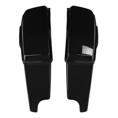 Custom Chrome Vivid Black 5" Extended Stretched Hard Saddlebags Fit For Harley Touring road glide '14-'23