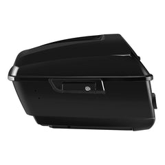 Custom Chrome 13.7" Gloss Black King Touring Trunk Fit For Harley Touring Road Street Glide'14-'24