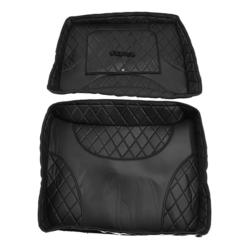 C.C. RIDER Chopped Pack Trunk Carpet Liner Black Stitching Fit For Harley Touring Electra Road Glide 2014-2023