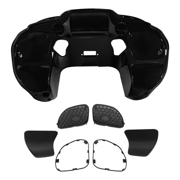 Custom Chrome Gloss Black Front Inner Outer Fairing for Harley Road Glide '15-'23