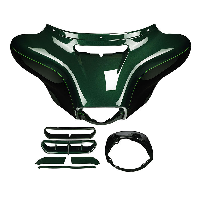 HR3 Deep Jade Pearl / Vivid Black Pearl Outer Batwing Fairing Cowl Upper 2015 ELECTRA GLIDE ULTRA LIMITED (FLHTK)