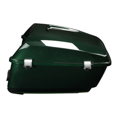 HR3 Deep Jade Pearl / Vivid Black King Size Touring Trunk Luggage with Speaker Cut Outs For 14-24 Harley Touring