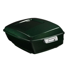 HR3 Deep Jade Pearl / Vivid Black King Size Touring Trunk Luggage with Speaker Cut Outs For 14-24 Harley Touring