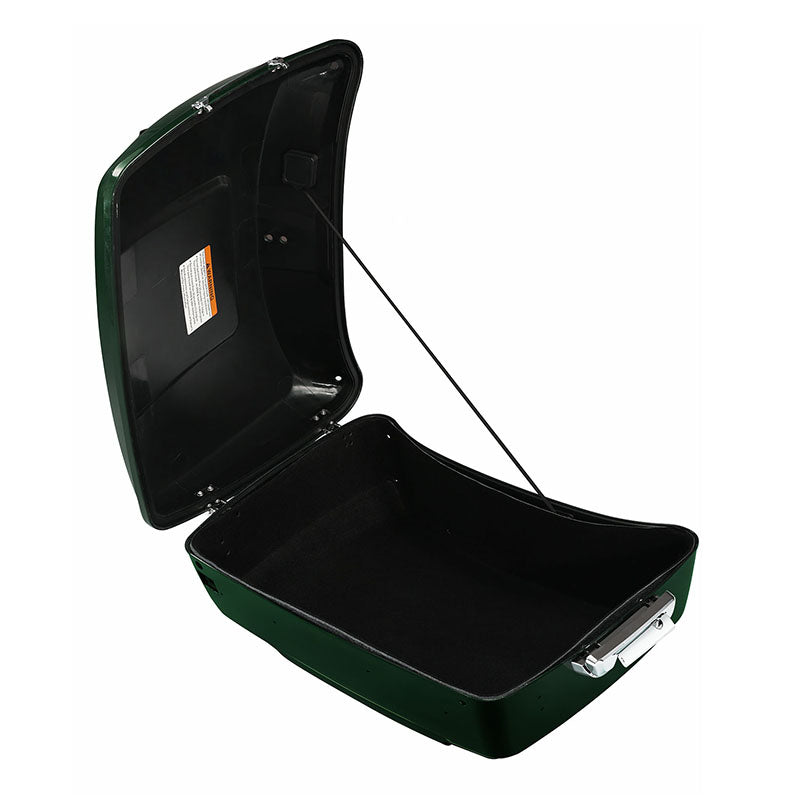 HR3 Deep Jade Pearl / Vivid Black King Size Touring Trunk Luggage with Speaker Cut Outs For 14-24 Harley Touring