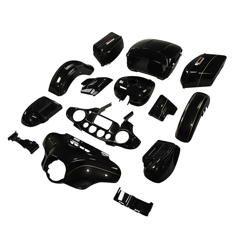 HR3 Black Quartz 2016UL Complete Body Fairing Kit For Harley Ultra Limited FLHTK 14-23